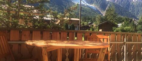 Terrace with outdoor dining table