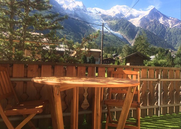 Terrace with outdoor dining table