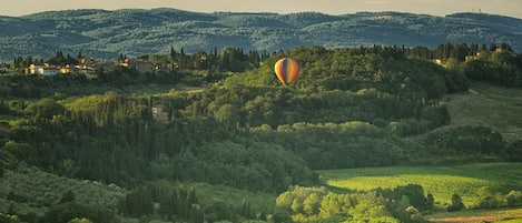 Hot air Balloons' Tour at sunrise 
in front of our Home 