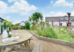 Enjoy a cool drink on the decking area