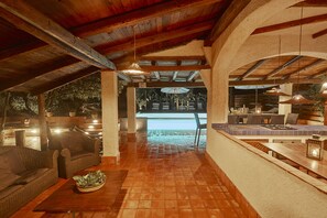 living area in the terrace