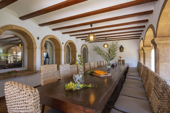 Outdoor dining area