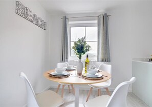 Bright and airy dining area