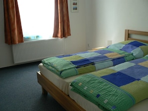 Blick in das Schlafzimmer