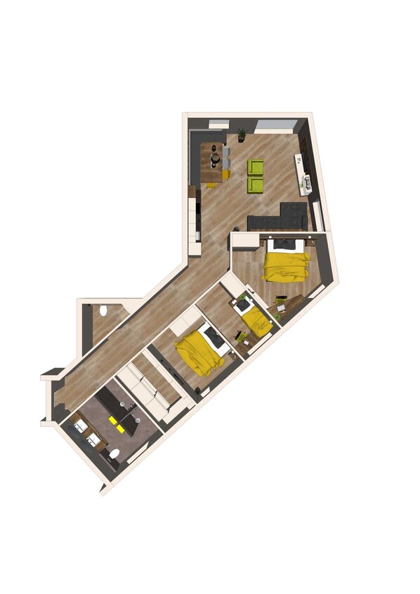 Grundriss Apartment Dorfplatzl - Aparthotel AlpTirol