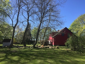 Blick zum Ferienhaus