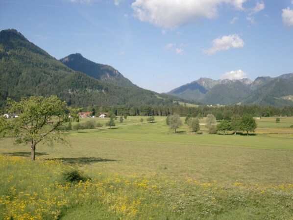 Herrlicher Bergpanoramablick von der Terrasse aus