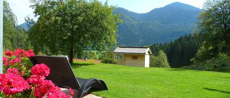 Aussicht von der Ferienwohnung Wallbergblick - Ferienwohnungen Kimpfbeck im Bergsteigerdorf Kreuth