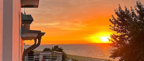 Ausblick vom Balkon dieser Ferienwohnung