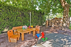 coin salon dans le jardin