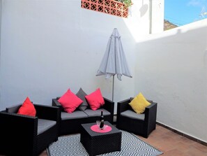 Terrace and access door to the property 