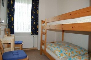 Das 2. Schlafzimmer mit Doppelstockbett