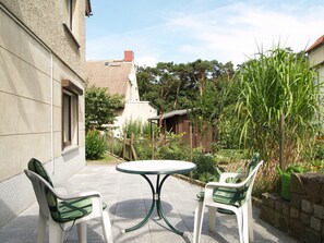 Die möblierte Terrasse