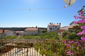 Uitzicht vanaf het balkon