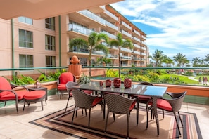 Alternate angle showing this large spacious balcony