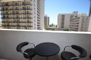 Outside Balcony Seating with Ocean View.