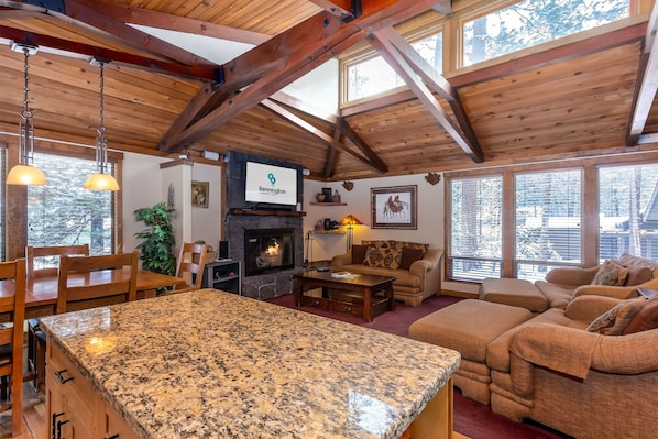 Open Concept Kitchen and Living Areas