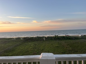 View from large first floor deck off den