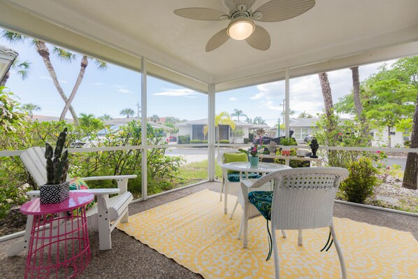 Make sure to utilize the patio outside!