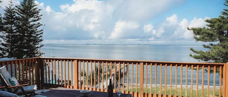 the balcony with view to the Banana River