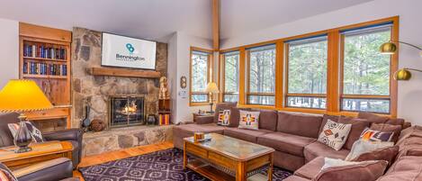 Living Room w/ wood fireplace