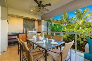Enjoy grilling with your O'hana (family) on the private lanai