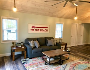 Living Room With Sleeper Sofa for Extra Guests.