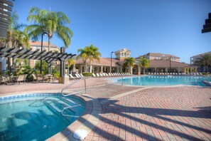 Explore the Vista Cay Resort pool area, a tranquil retreat where every moment is infused with relaxation and luxury.