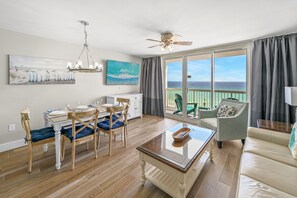 Professionally renovated living room