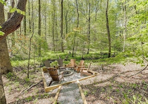 Wood Burning Fire Pit by Creek