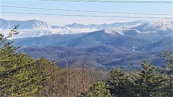 Snow topped mountains! Beautiful!