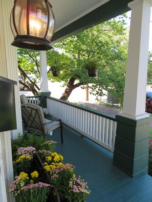 The front porch is a great place to relax in the mornings and evenings.