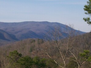 views of the mountains 
 when siting on the porch 