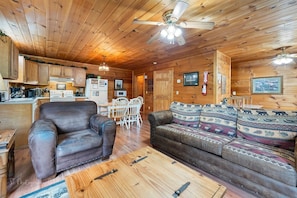 Indoors, Hardwood, Stained Wood, Couch, Furniture