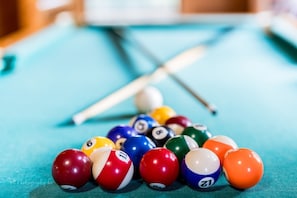Furniture, Table, Indoors, Pool Table, Room