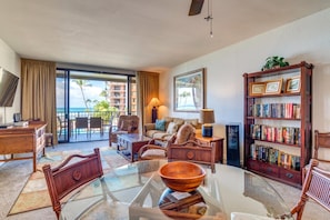 Golden drapes open to palm-lined skies?watch waves roll in as island charm dances through every detail KS-258