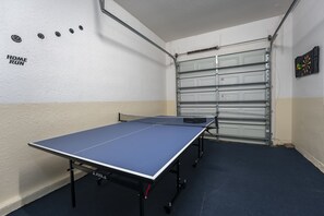 Ping Pong table in garage