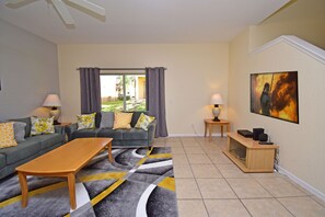 Family living area showing TV