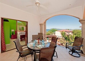 Breakfast, lunch and, dinner. Enjoy them all at the comfortable terrace table!