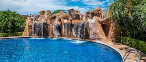 Cool down in the pool, it is the kid's favorite spot!