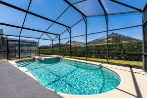 View of pool and spa
