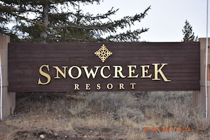 Snowcreek is located in a beautiful meadow next to Mammoth Creek 