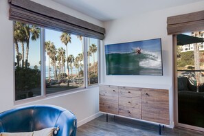 Decide to watch the dolphins or to watch your favorite show.