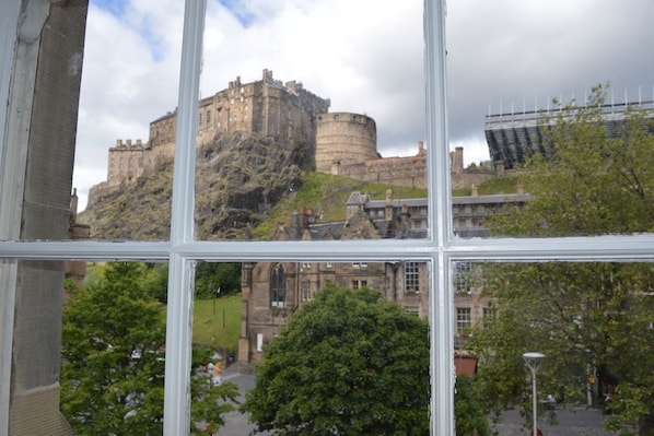 Castle view from apartment window