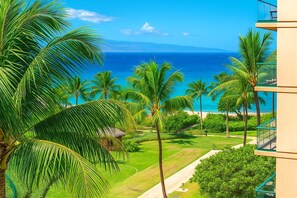 Framed by swaying palms and turquoise seas?this is the Maui view dreams are made of HKH-412