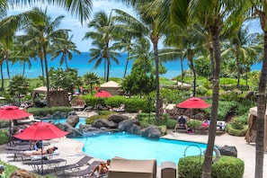 Spacious pool deck