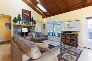 Living Room w/ Wood Fireplace