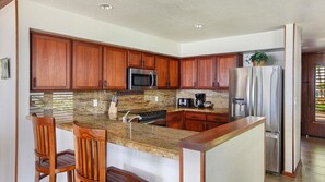 Poipu Kapili Resort #56 - Kitchen & Breakfast Bar - Parrish Kauai