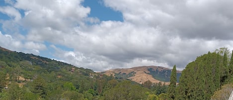 View of the mountains from the front of the property 