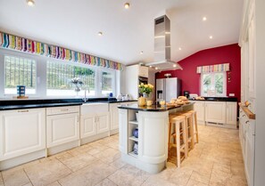 Fantastic modern kitchen with island breakfast bar